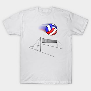 Volleyball Flies Over The Net T-Shirt